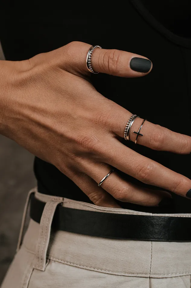 Rings Kty Cross Ring Silver