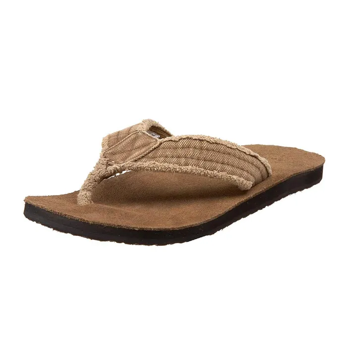 Rings Sanuk Mens Flip Flops Fraid Not Sandals Khaki SMS2117KHA Sanuk