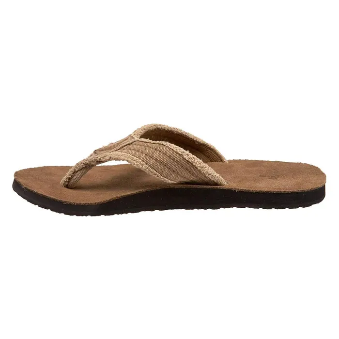Rings Sanuk Mens Flip Flops Fraid Not Sandals Khaki SMS2117KHA Sanuk