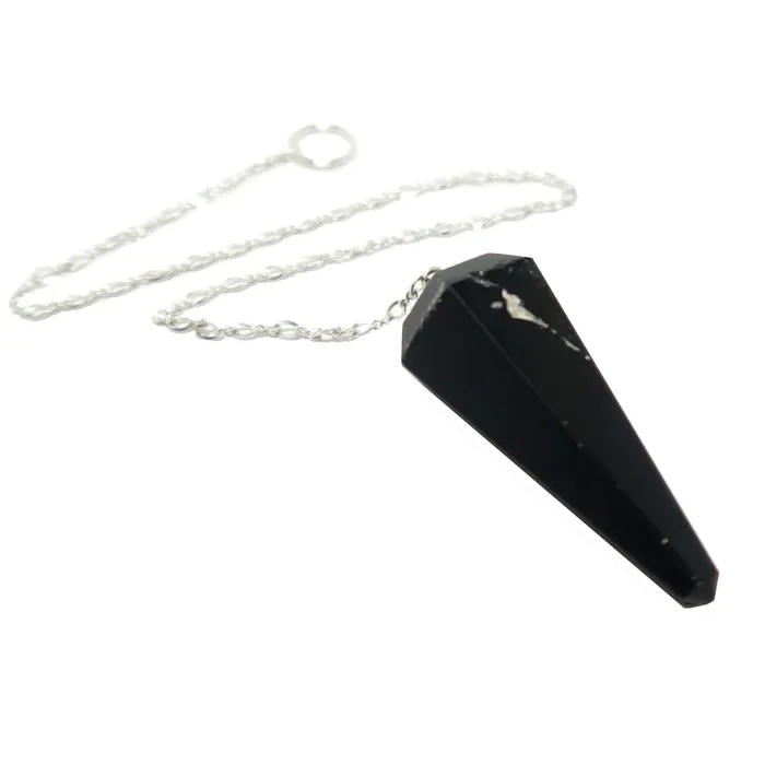 Rings Satin Crystals Black Tourmaline Pendulum Hypnotic Sterling Silver