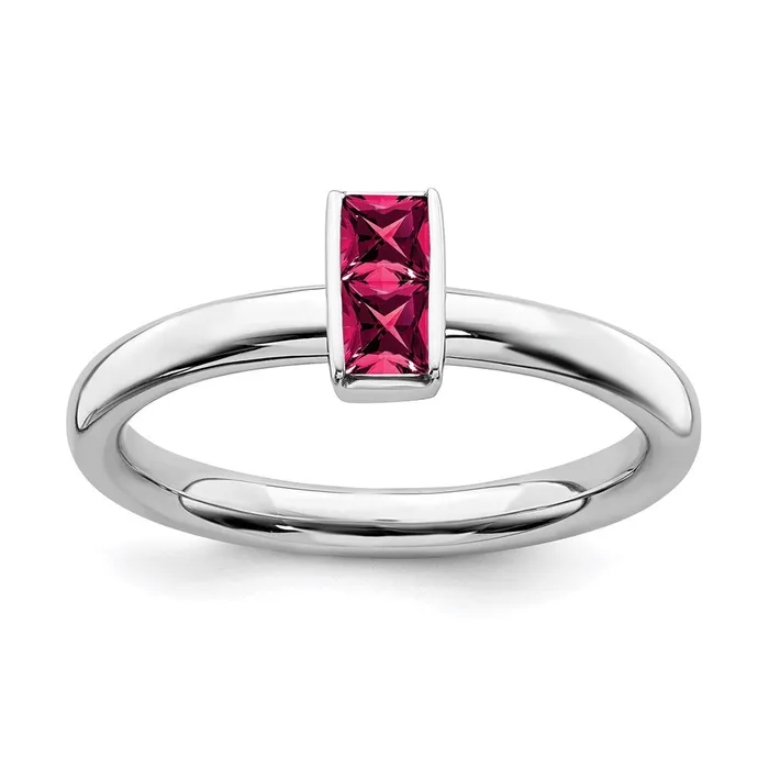 Rings Stackable Expressions Sterling Silver Stackable Expressions Created Ruby Ring QSK2118