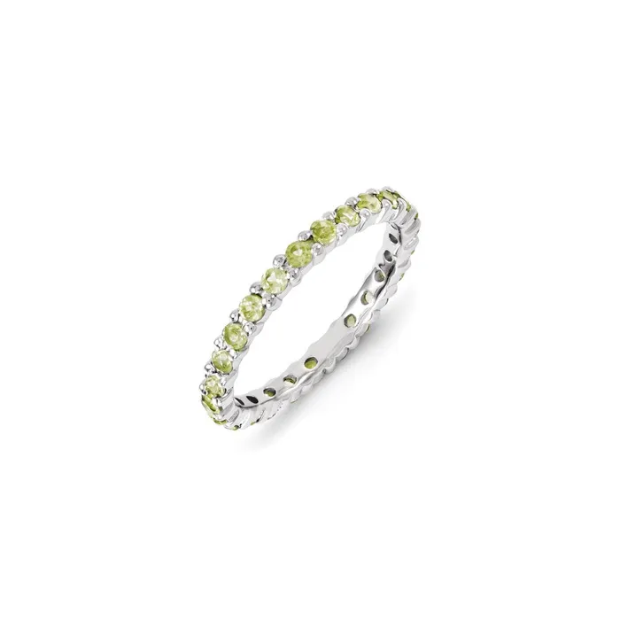 Rings Stackable Expressions Sterling Silver Stackable Expressions Peridot Ring QSK1215 Rings Stackable Expressions Sterling Silver Stackable Expressions Peridot Ring QSK1215