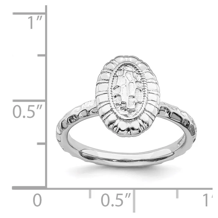 Rings Stackable Expressions Sterling Silver Stackable Expressions Rhodiumplated Oval Ring QSK1606 Rings Stackable Expressions Sterling Silver Stackable Expressions Rhodiumplated Oval Ring QSK1606