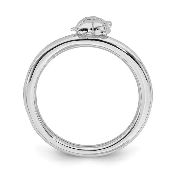 Rings Stackable Expressions Sterling Silver Stackable Expressions Rhodium Turtle Ring QSK1956 Rings Stackable Expressions Sterling Silver Stackable Expressions Rhodium Turtle Ring QSK1956