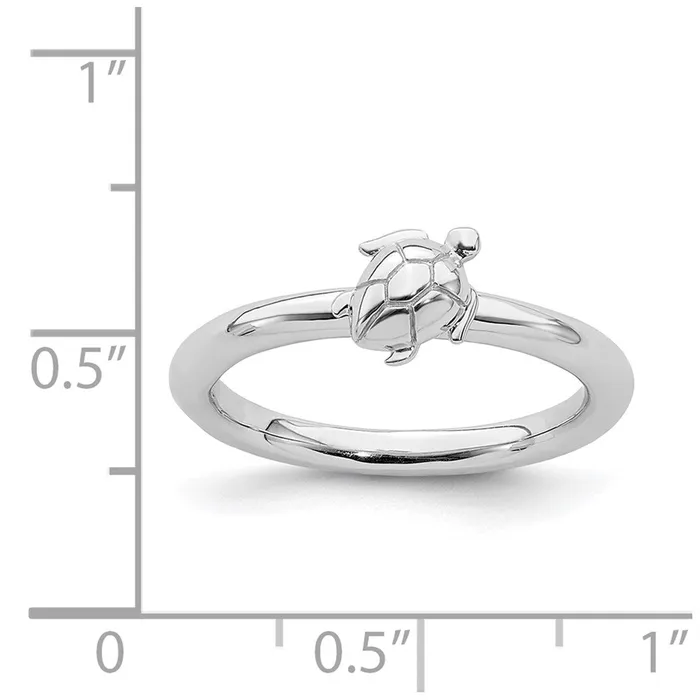Rings Stackable Expressions Sterling Silver Stackable Expressions Rhodium Turtle Ring QSK1956 Rings Stackable Expressions Sterling Silver Stackable Expressions Rhodium Turtle Ring QSK1956