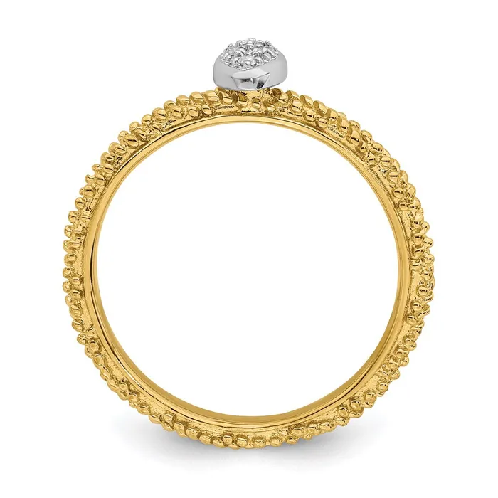 Rings Sterling Silver Diamond Stackable Expressions Yellow Gold Plated Ring QSK1832 Stackable Expressions Rings Sterling Silver Diamond Stackable Expressions Yellow Gold Plated Ring QSK1832 Stackable Expressions