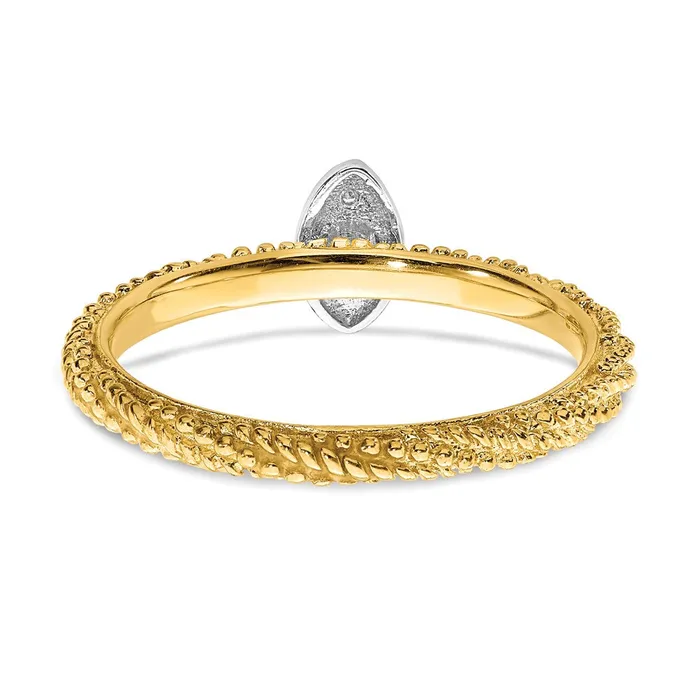 Rings Sterling Silver Diamond Stackable Expressions Yellow Gold Plated Ring QSK1832 Stackable Expressions Rings Sterling Silver Diamond Stackable Expressions Yellow Gold Plated Ring QSK1832 Stackable Expressions