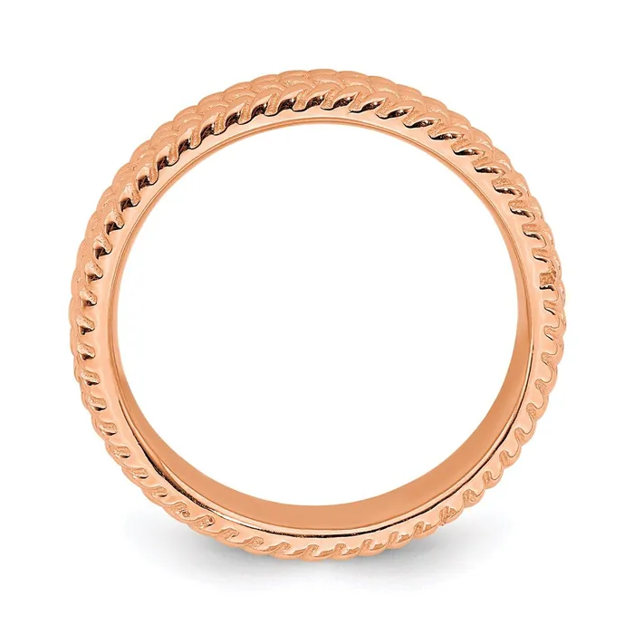 Rings Sterling Silver Stackable Expressions Pinkplated Ring QSK308 Stackable Expressions Rings Sterling Silver Stackable Expressions Pinkplated Ring QSK308 Stackable Expressions