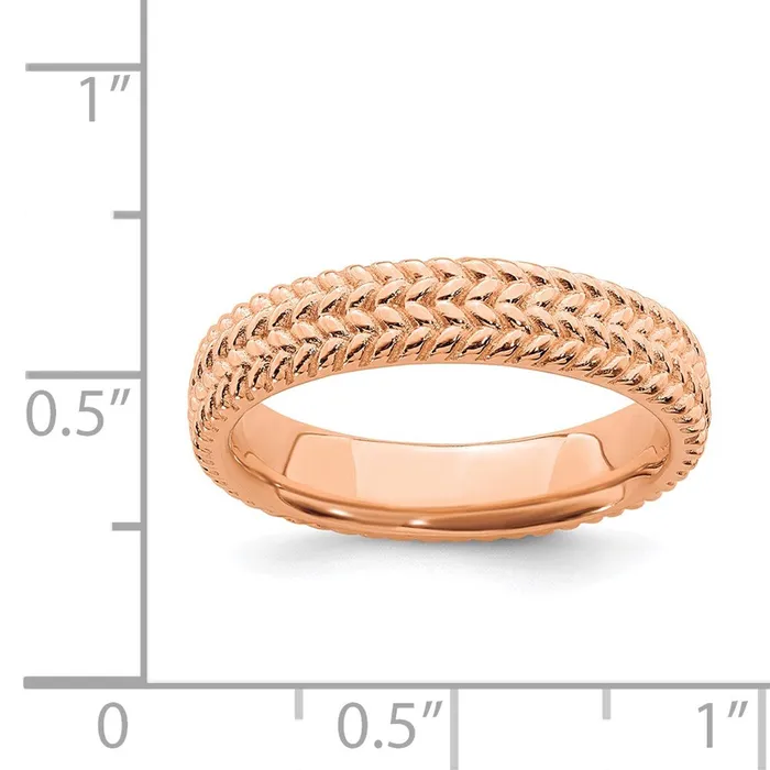 Rings Sterling Silver Stackable Expressions Pinkplated Ring QSK308 Stackable Expressions Rings Sterling Silver Stackable Expressions Pinkplated Ring QSK308 Stackable Expressions