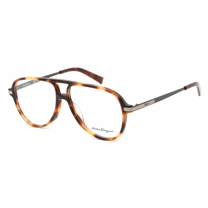 Salvatore Ferragamo Salvatore Ferragamo Mens Eyeglasses Havana Aviator Frame Clear Lens SF2855 214 Rings Salvatore Ferragamo Salvatore Ferragamo Mens Eyeglasses Havana Aviator Frame Clear Lens SF2855 214 Rings