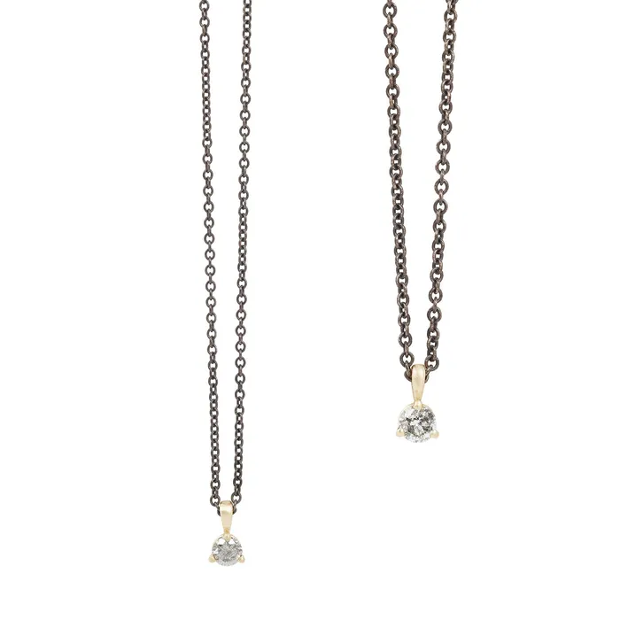 Sarah Swell Necklaces Salt Pepper Diamond Necklace