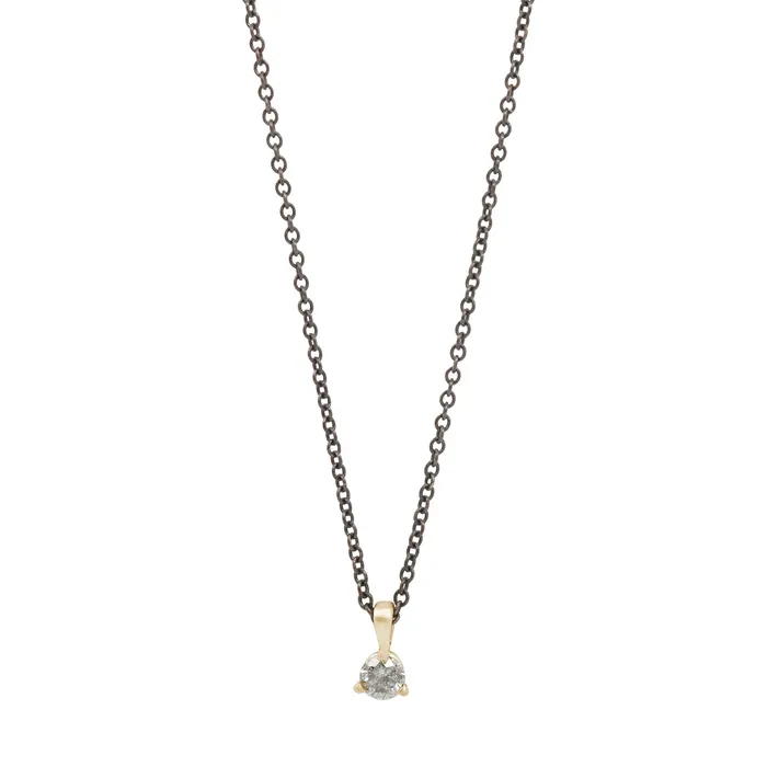 Sarah Swell Necklaces Salt Pepper Diamond Necklace