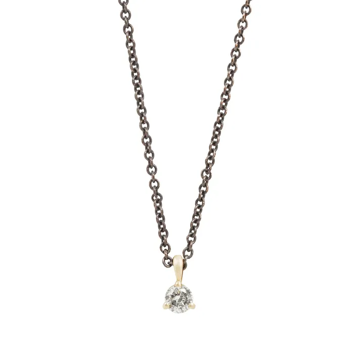 Sarah Swell Necklaces Salt Pepper Diamond Necklace