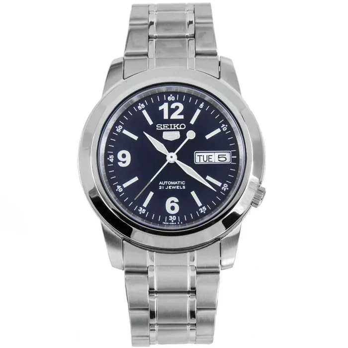 SEIKO Bracelets Seiko Mens Automatic Watch Seiko 5 Dark Blue Dial Silver Tone Bracelet SNKE61K1 SEIKO Bracelets Seiko Mens Automatic Watch Seiko 5 Dark Blue Dial Silver Tone Bracelet SNKE61K1