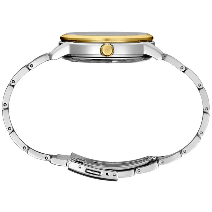 Seiko Mens Automatic Watch Essentials Silver Tone Dial Two Tone Bracelet SRPH92 SEIKO Bracelets