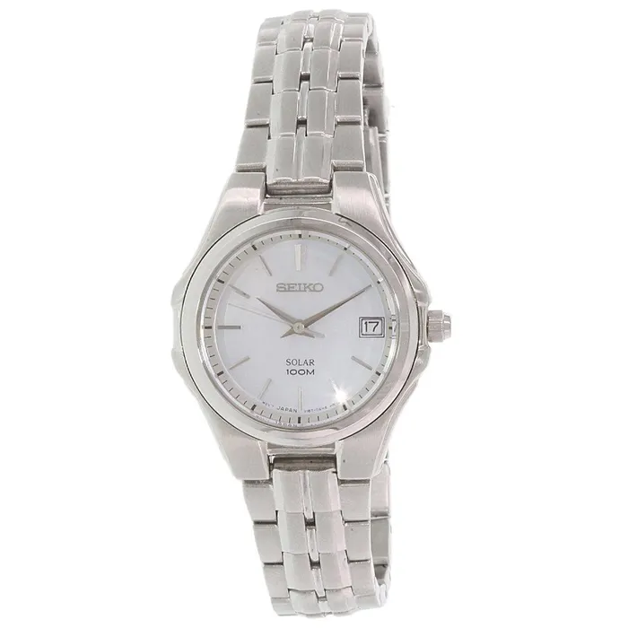 Seiko Seiko SUT047 Womens Dress Stainless Steel Bracelet White MOP Dial Solar Watch Bracelets Seiko Seiko SUT047 Womens Dress Stainless Steel Bracelet White MOP Dial Solar Watch Bracelets