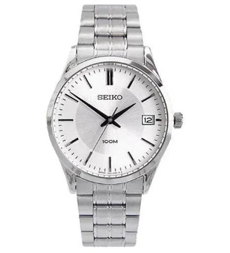 Seiko SGEF05 Mens Stainless Steel Silver Dial Quartz Watch Seiko Bracelets Seiko SGEF05 Mens Stainless Steel Silver Dial Quartz Watch Seiko Bracelets