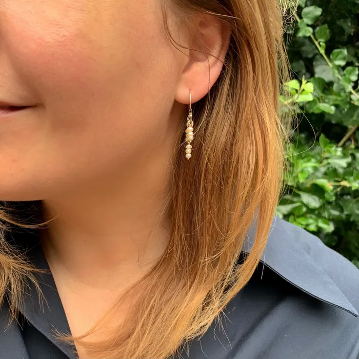 Sicilian Pearl Enamel Navicella Earrings 21stfinds Earrings
