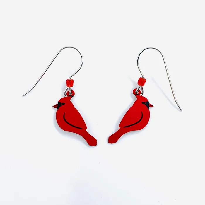 Sienna Sky Tiny Whimsical Earrings Cardinal Earrings