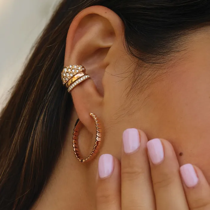 SINGLE ROW DIAMOND EAR CUFF anitako Earrings