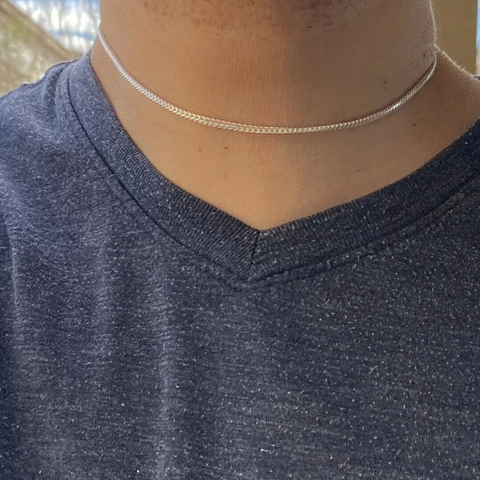 Solid 925 Sterling Silver Franco Chain Necklace Italy 2MM 1624 Bling Cartel Necklaces Solid 925 Sterling Silver Franco Chain Necklace Italy 2MM 1624 Bling Cartel Necklaces