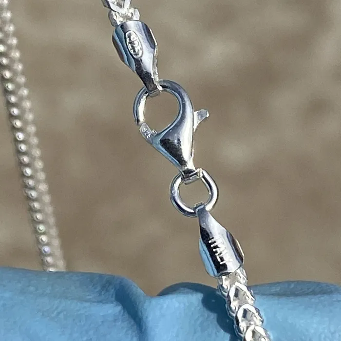 Solid 925 Sterling Silver Franco Chain Necklace Italy 2MM 1624 Bling Cartel Necklaces Solid 925 Sterling Silver Franco Chain Necklace Italy 2MM 1624 Bling Cartel Necklaces