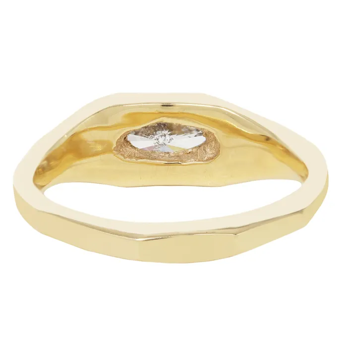 Speckled Eye Marquise Signet Ring Lauren Wolf Jewelry Rings