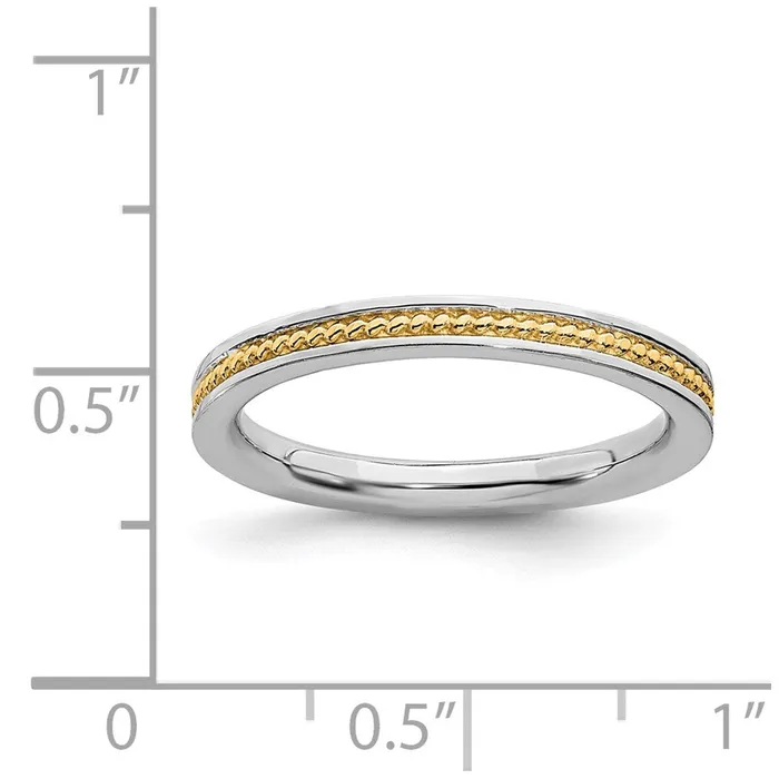 Stackable Expressions Rings Sterling Silver Stackable Expressions Goldplated Channeled Ring QSK1618 Stackable Expressions Rings Sterling Silver Stackable Expressions Goldplated Channeled Ring QSK1618