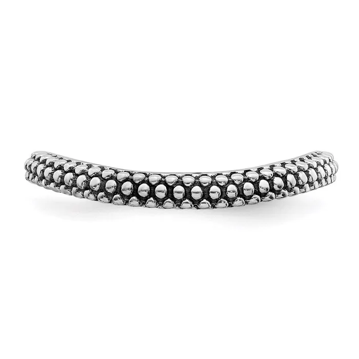 Stackable Expressions Rings Sterling Silver Stackable Expressions Polished Antiqued Wave Ring QSK830 Stackable Expressions Rings Sterling Silver Stackable Expressions Polished Antiqued Wave Ring QSK830