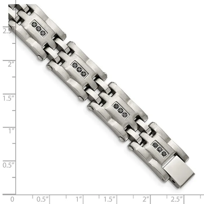 Stainless Steel PolishedBrushed 34ct tw Diamond Bracelet Chisel Bracelets Stainless Steel PolishedBrushed 34ct tw Diamond Bracelet Chisel Bracelets