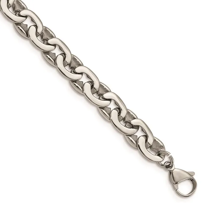 Stainless Steel Polished Ovals 825in Bracelet Chisel Bracelets