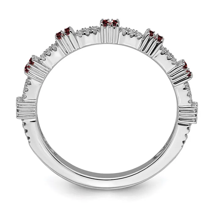 Sterling Silver Stackable Expressions Garnet Diamond Ring QSK2148 Stackable Expressions Rings Sterling Silver Stackable Expressions Garnet Diamond Ring QSK2148 Stackable Expressions Rings