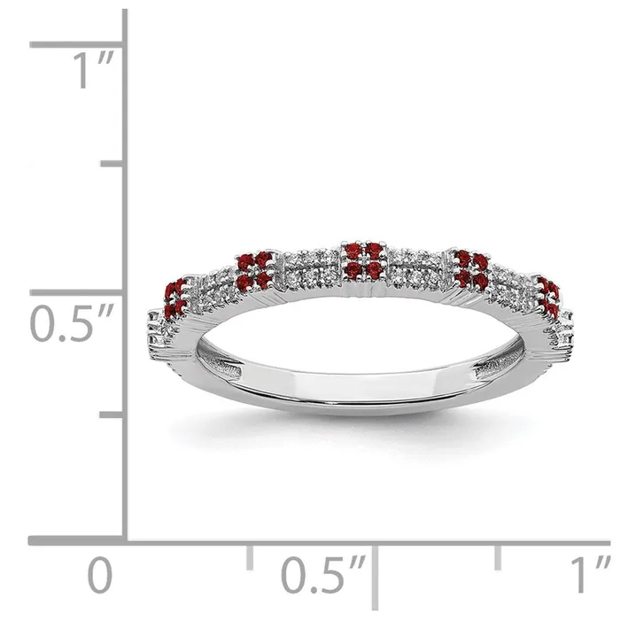 Sterling Silver Stackable Expressions Garnet Diamond Ring QSK2148 Stackable Expressions Rings Sterling Silver Stackable Expressions Garnet Diamond Ring QSK2148 Stackable Expressions Rings