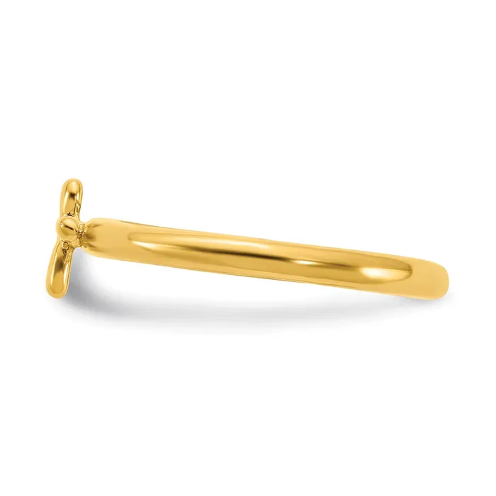 Sterling Silver Stackable Expressions Goldplated Cross Ring QSK2045 Stackable Expressions Rings Sterling Silver Stackable Expressions Goldplated Cross Ring QSK2045 Stackable Expressions Rings