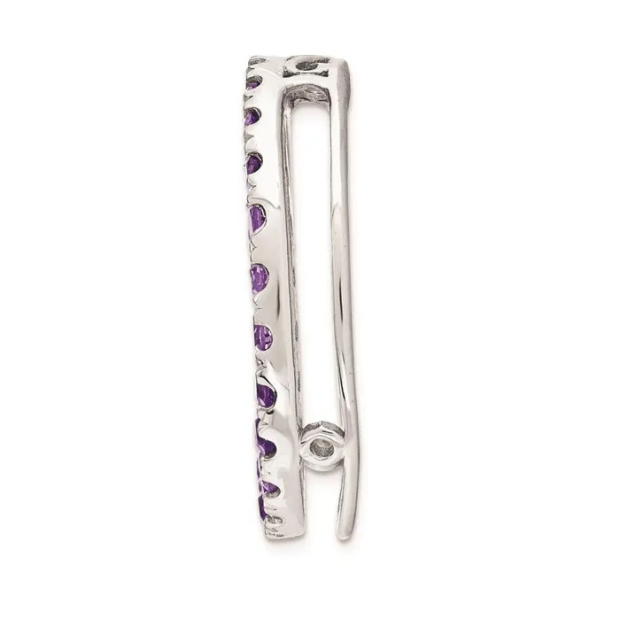 Sterling Silver Stackable Expressions Med Polished Amethyst Chain Slide Stackable Expressions Rings Sterling Silver Stackable Expressions Med Polished Amethyst Chain Slide Stackable Expressions Rings