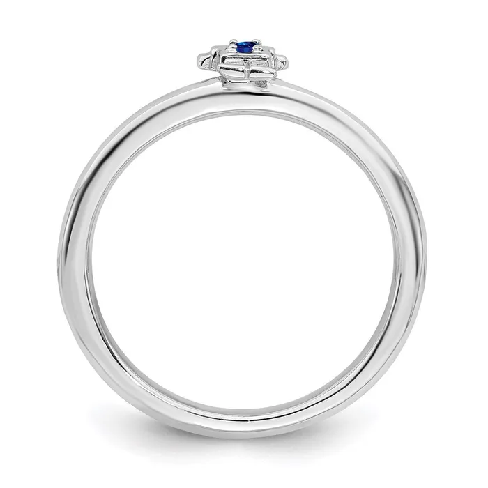 Sterling Silver Stackable Expressions Rhodium Cr Sapp Boy Ring QSK1919 Stackable Expressions Rings Sterling Silver Stackable Expressions Rhodium Cr Sapp Boy Ring QSK1919 Stackable Expressions Rings