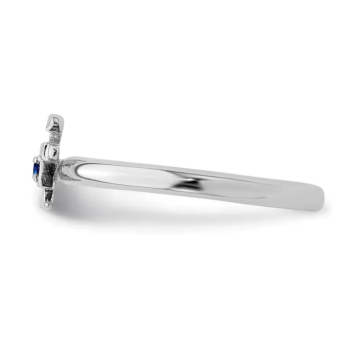 Sterling Silver Stackable Expressions Rhodium Cr Sapp Boy Ring QSK1919 Stackable Expressions Rings Sterling Silver Stackable Expressions Rhodium Cr Sapp Boy Ring QSK1919 Stackable Expressions Rings