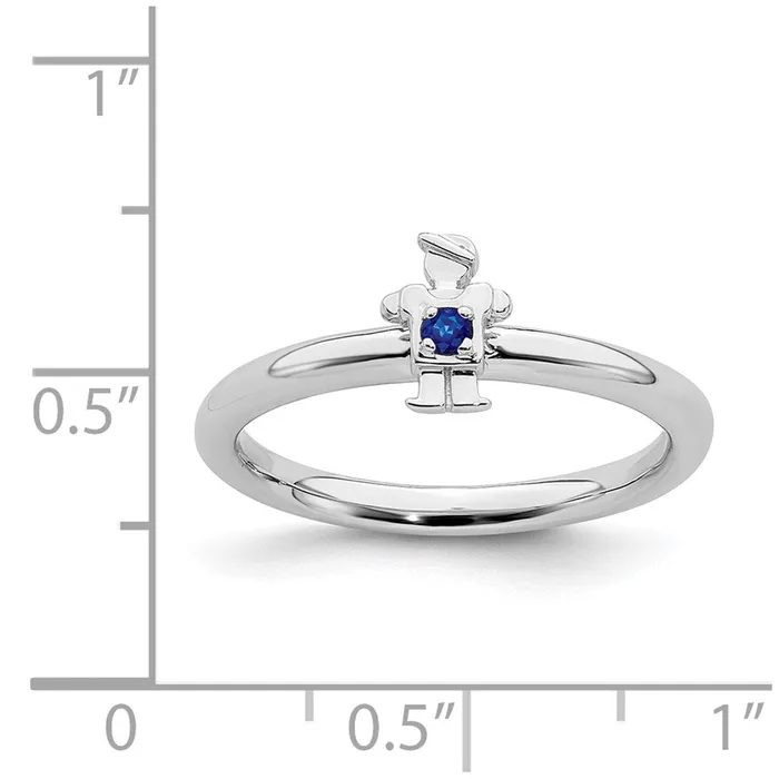 Sterling Silver Stackable Expressions Rhodium Cr Sapp Boy Ring QSK1919 Stackable Expressions Rings Sterling Silver Stackable Expressions Rhodium Cr Sapp Boy Ring QSK1919 Stackable Expressions Rings