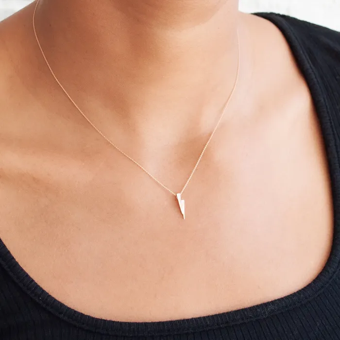 T Kahres Rose Gold Razor Necklace Necklaces