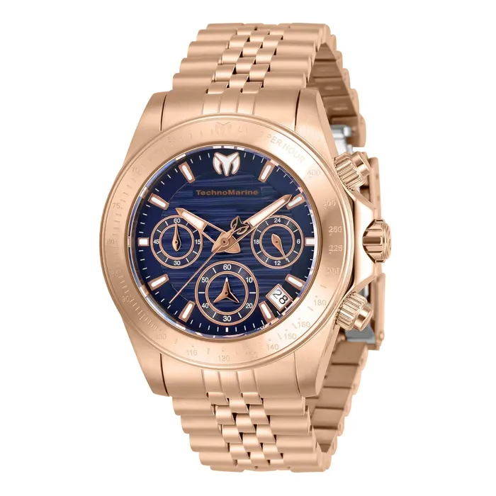 TechnoMarine Bracelets Technomarine Womens Chrono Watch Manta Ray Blue Dial Rose Gold Bracelet TM219102 TechnoMarine Bracelets Technomarine Womens Chrono Watch Manta Ray Blue Dial Rose Gold Bracelet TM219102