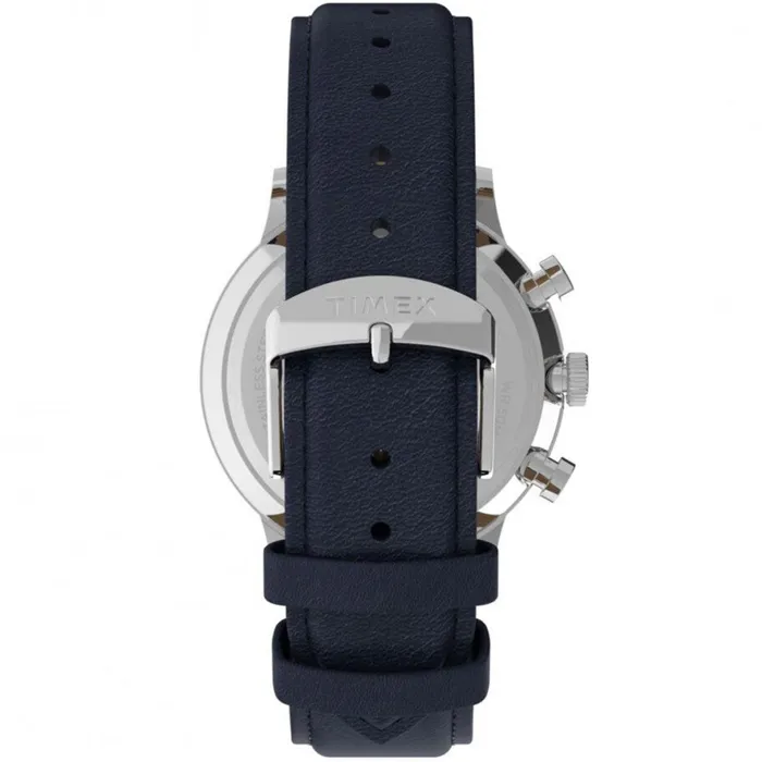 Timex Mens Chronograph Watch Waterbury Blue Dial Leather Strap TW2U04700VQ Timex Watches Timex Mens Chronograph Watch Waterbury Blue Dial Leather Strap TW2U04700VQ Timex Watches