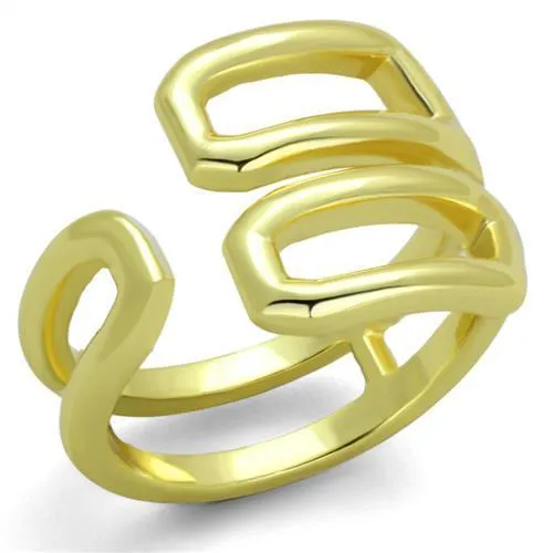 TK1884 IP GoldIon Plating Stainless Steel Ring with No Stone Alamode Rings
