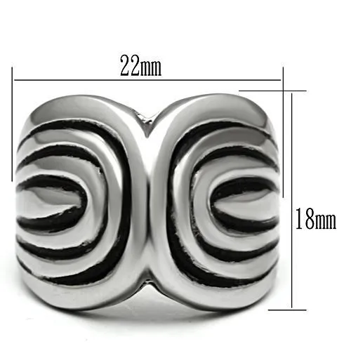 TK521 High polished no plating Stainless Steel Ring with No Stone Alamode Rings
