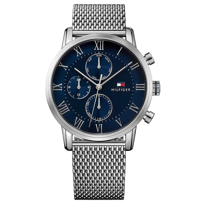 Tommy Hilfiger Bracelets Tommy Hilfiger Mens Watch Kane Blue Dial Stainless Steel Mesh Bracelet 1791398 Tommy Hilfiger Bracelets Tommy Hilfiger Mens Watch Kane Blue Dial Stainless Steel Mesh Bracelet 1791398