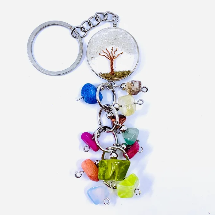 Tree of Life Key Chain 1 White Piichincha Necklaces