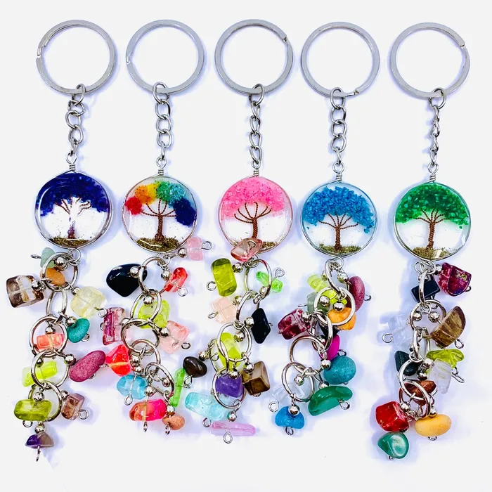 Tree of Life Key Chain 1 White Piichincha Necklaces