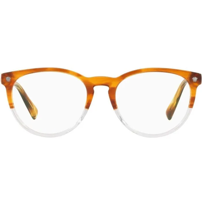 Versace Earrings Versace Mens Eyeglasses Striped Havana Crystal Cat Eye Frame VERSACE 3257A 5266