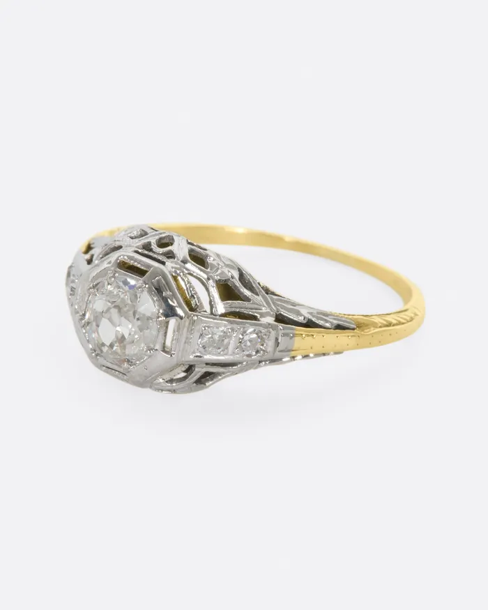 Victorian Filligree Diamond Ring EXCALIBUR Rings Victorian Filligree Diamond Ring EXCALIBUR Rings