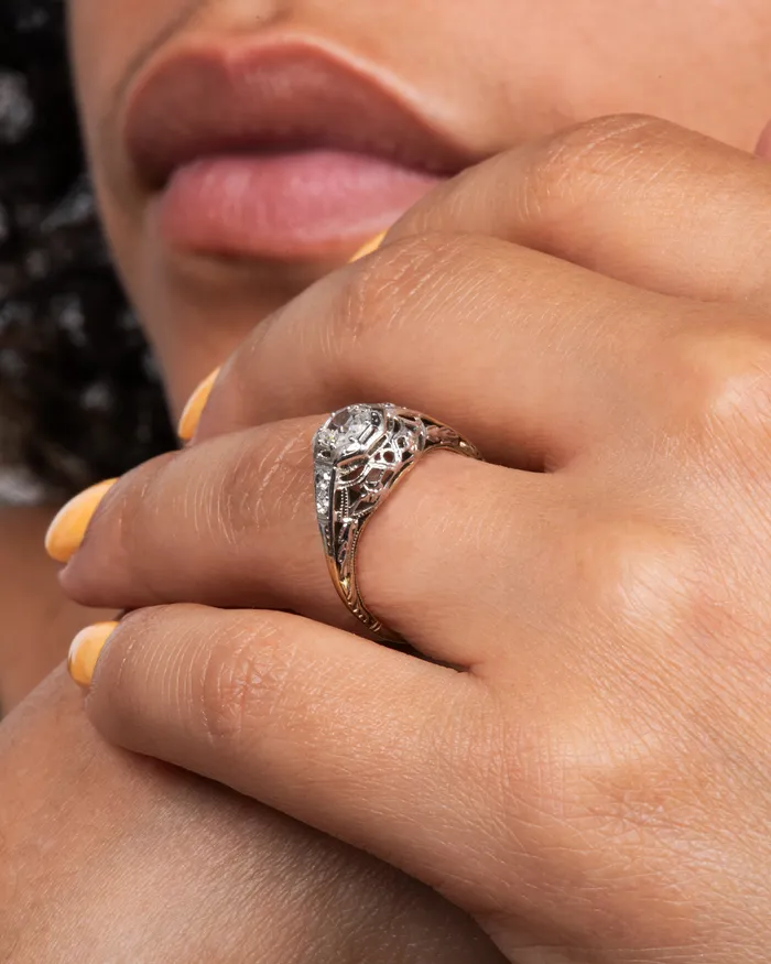 Victorian Filligree Diamond Ring EXCALIBUR Rings Victorian Filligree Diamond Ring EXCALIBUR Rings