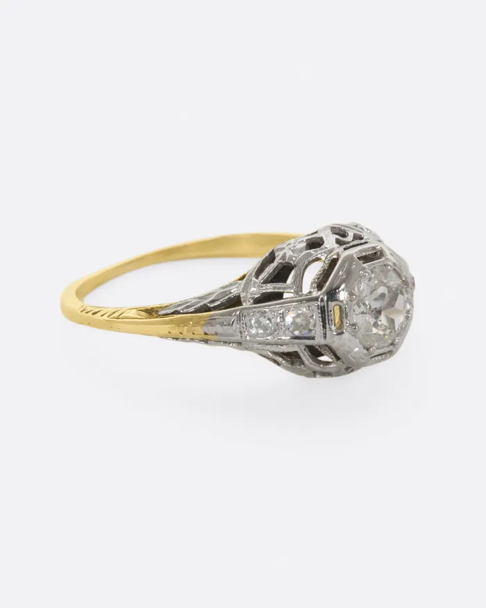 Victorian Filligree Diamond Ring EXCALIBUR Rings Victorian Filligree Diamond Ring EXCALIBUR Rings